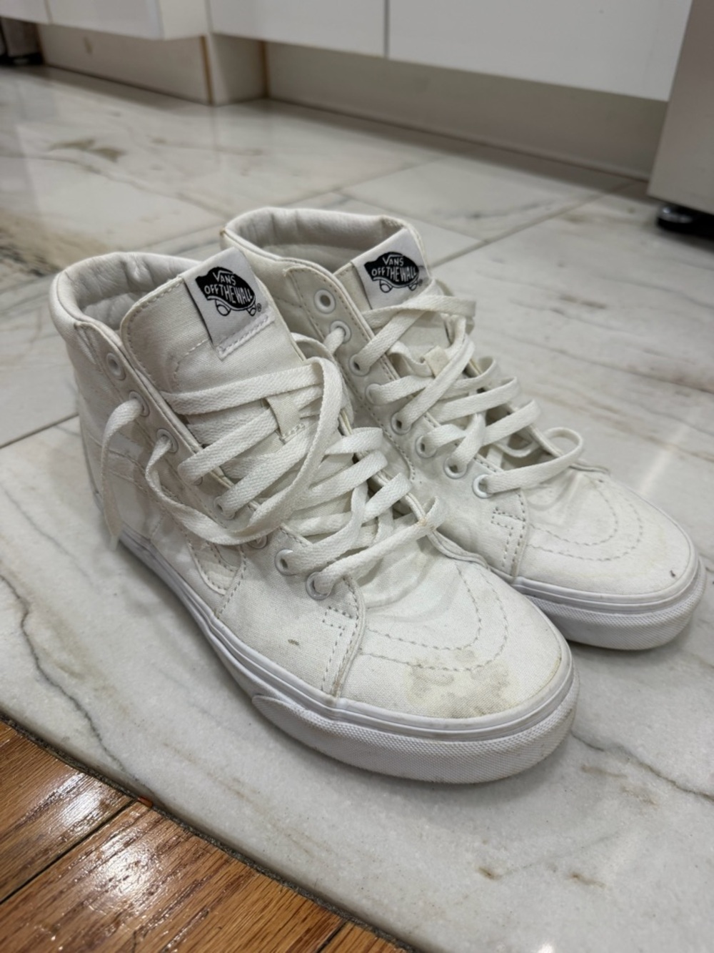VANS Canvas Sk8-Hi True White Shoes